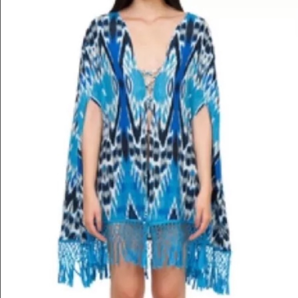 Caffe Swimwear Coverup NWT Ikat Print Size  XS